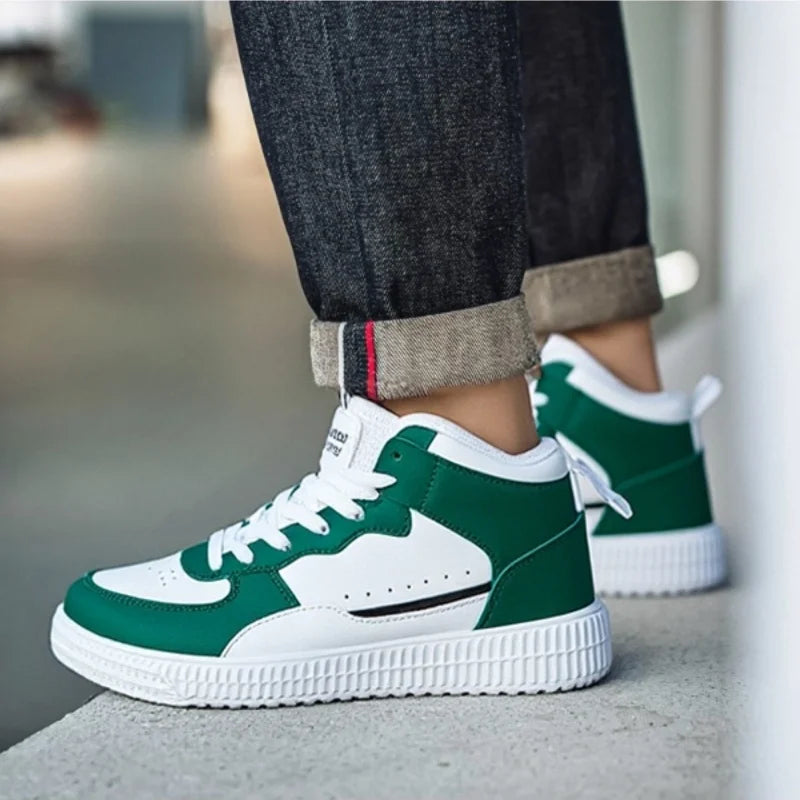YRZL Mens Sneakers Autumn High Top Shoes Lightweight Non Slip Skatebaord Shoes Unisex Casual Sports Shoes for Man