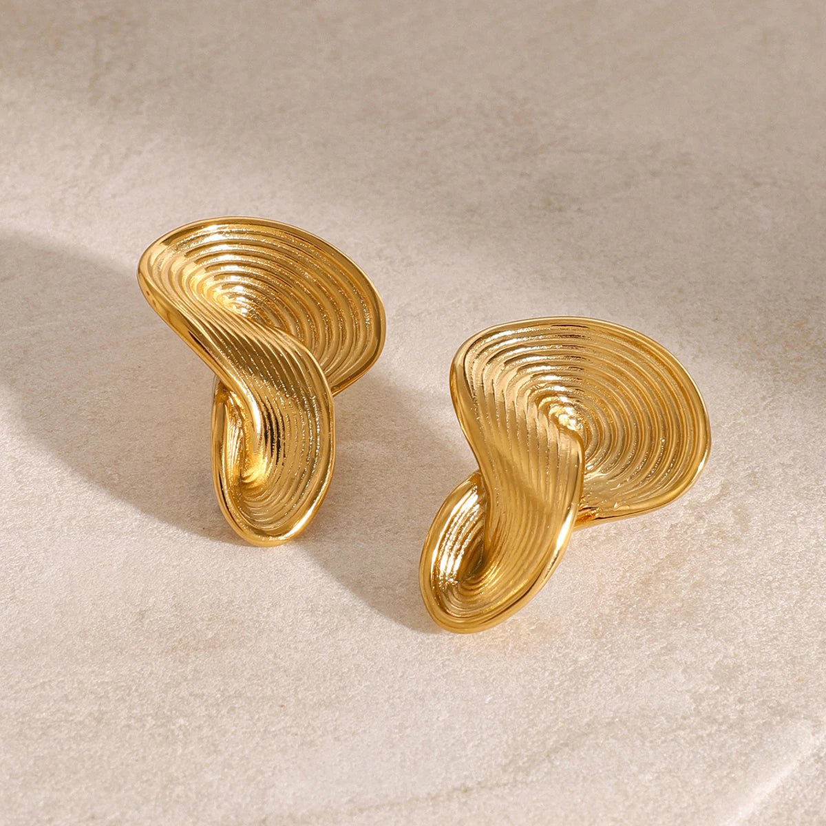 Uworld Twisted Ribbed Earrings Dainty Stud Earrings Knot Earrings Women's Accessories Gift for Her