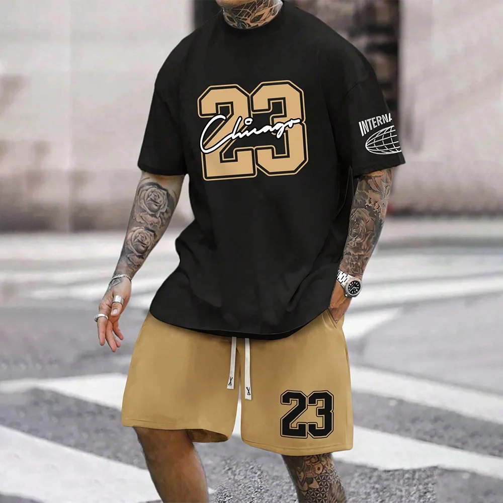 2024 New Fashion 3D Printed Men's Suit Oversized Clothing Short Sleeve Shorts Suit Men's Sportswear Summer Casual Suit