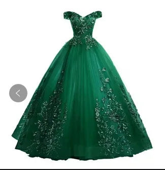 Luxury 15 Quinceanera Dresses Ball Gown Puffy Long Lace Appliques Prom Dress Customized Student Show Graduation Host Party Dress