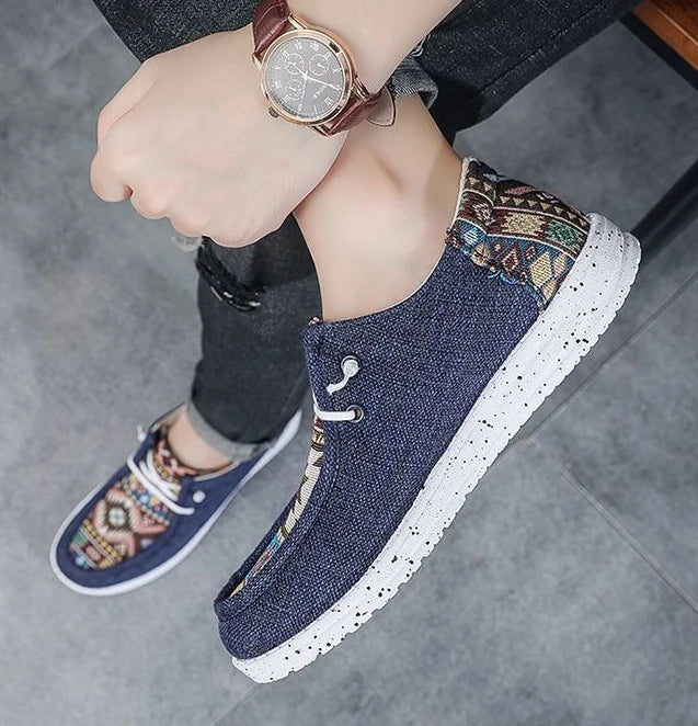 Sneakers Ethnic Style Wear to Work Men's Casual Shoes Round Toe Non Slip Male Shoe Fashion 2025 Luxury Sale Low Price Deals On