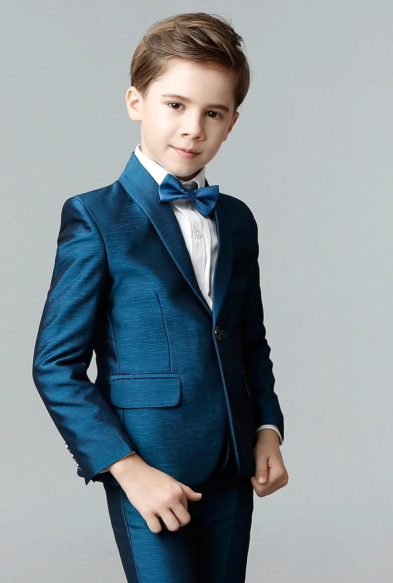Formal Boys Suit For Wedding Children White Party Blazers Pants Baptism Outfit Kids Costume Gentlemen Teenager Prom Tuxedos Set