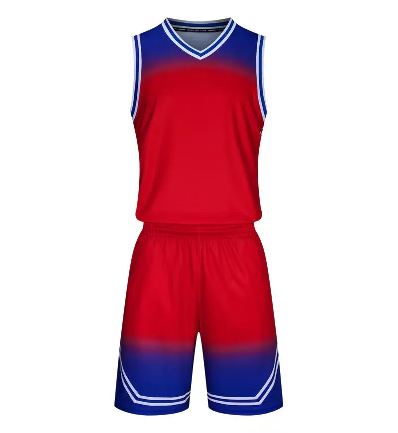 Men's And Women's Basketball Clothing Set Summer Fashion New Short Sleeve Casual Loose Comfortable Quick Drying T-shirt + Shorts
