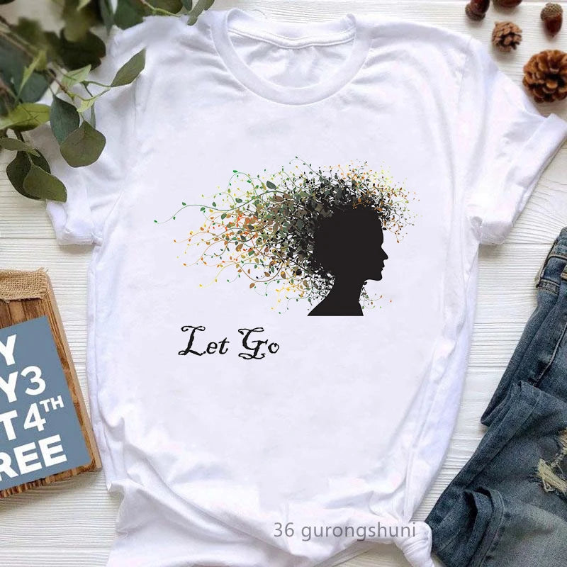 Newest Yoga Tree Print Tshirt Girls Summer Fashion Short Sleeve T Shirt Women Buddha Chakra Meditation T-Shirt Female Wholesale