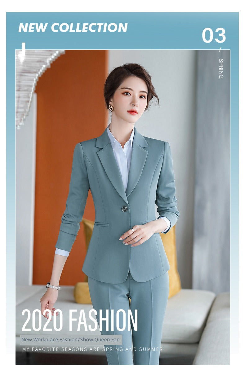 Korean Style Slim-Fitting Iron-Free College Students Interview Suit Suit