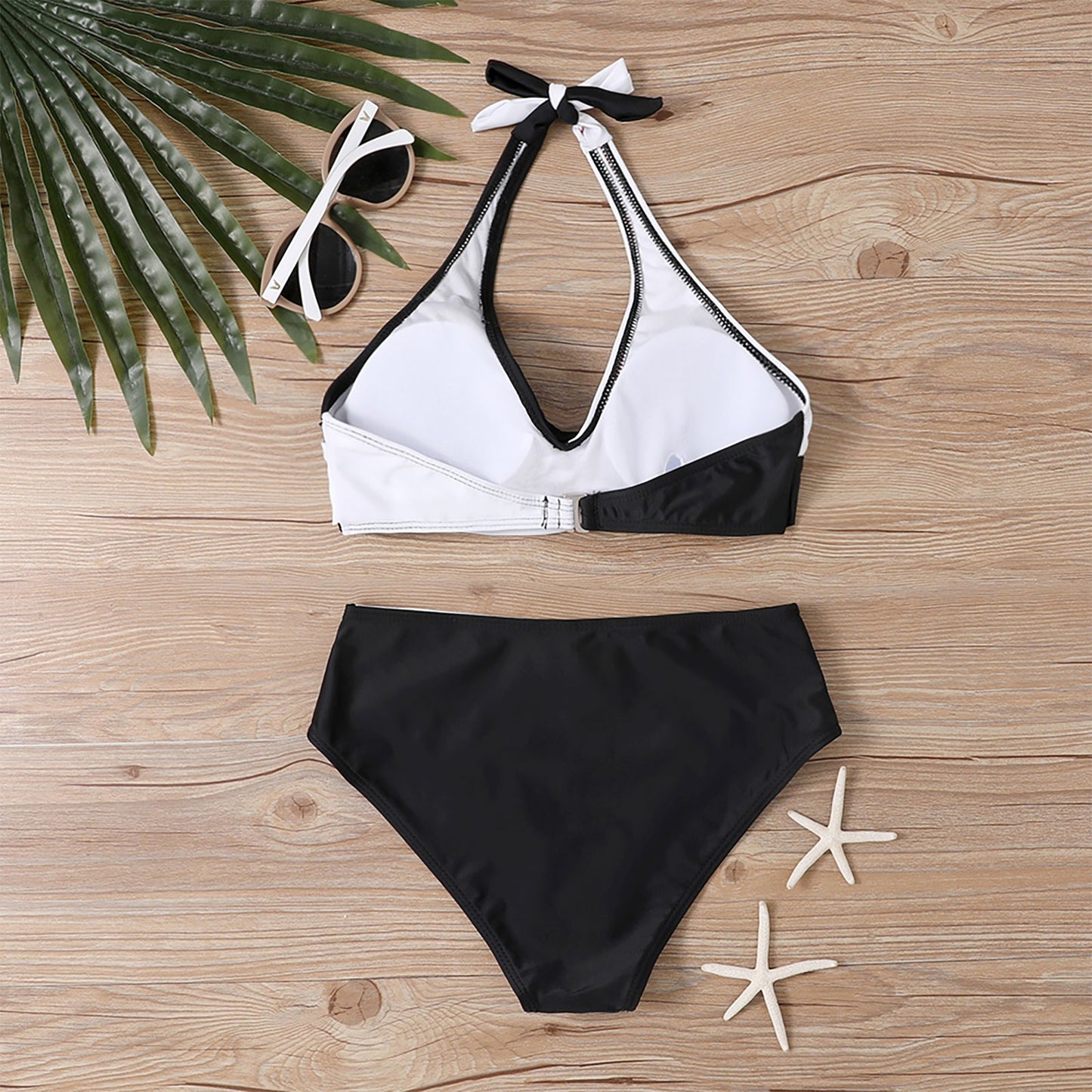 2024 Halter Bikini Set High Waist Swimwear Women Vintage Swimsuit Female Beachwear Summer Push Up Bathing Suit Swimming Bathers
