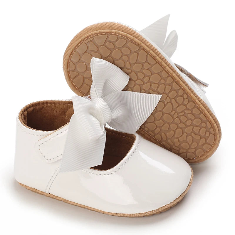 Cute White Lace Baby Girl Princess shoes Baby Moccasins Moccs Shoes Bow Fringe Rubber Soled Non-slip Footwear Crib Shoes