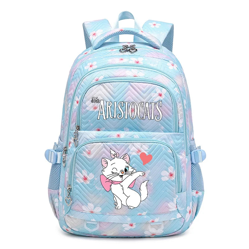 Disney The Aristocats Marie Waterproof Women Backpack Female Travel Bag Backpacks Schoolbag for Teenage Girls Bookbag Mochila