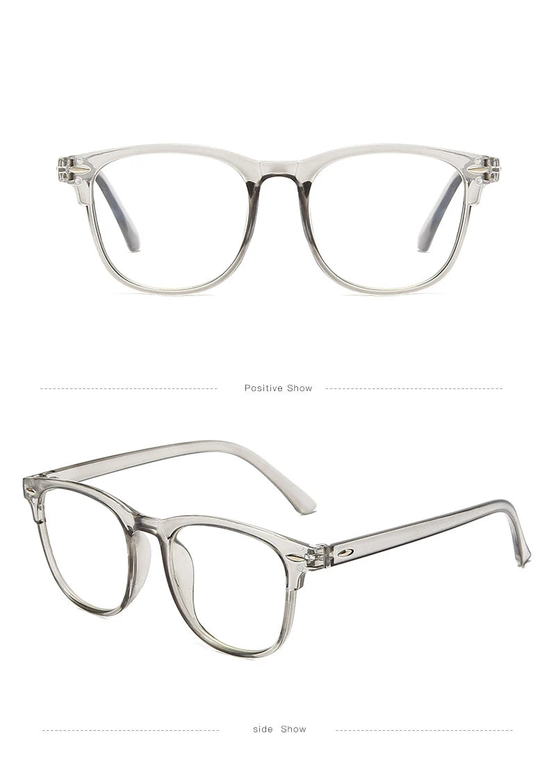 3 Pcs/Set Transparent Computer Glasses Frame Women Men Anti Blue Light Round Eyewear Blocking Glasses Optical Spectacle Eyeglass