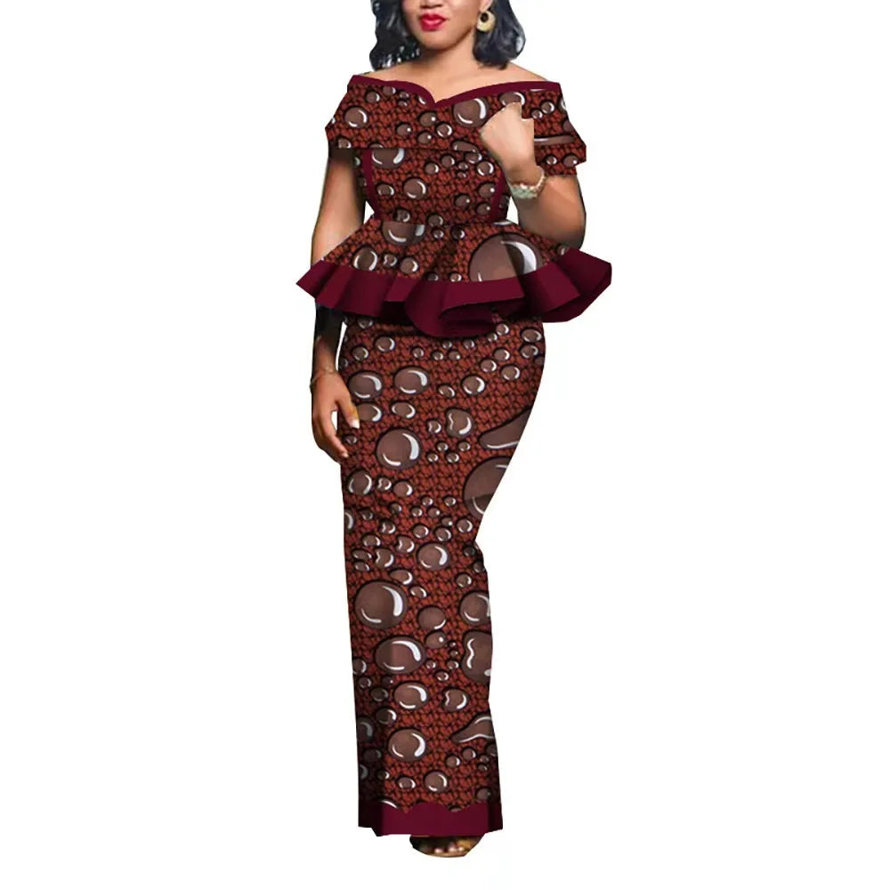 SALE!!! Party African Dress Women Skirt Sets Traditional 2 Pieces Suits Custom Made Dashiki Tops and Skirts Plus Size Clothing