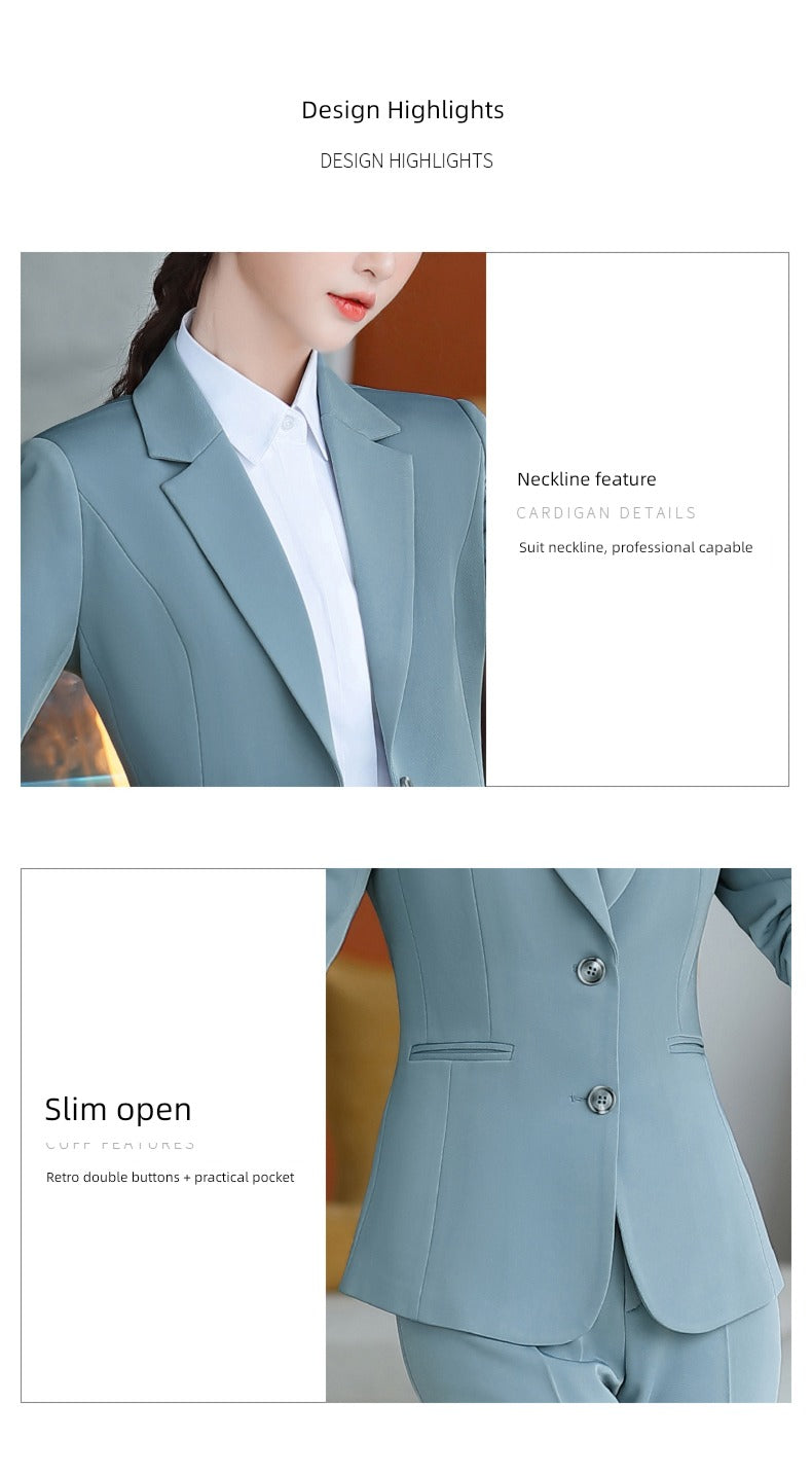 Korean Style Slim-Fitting Iron-Free College Students Interview Suit Suit