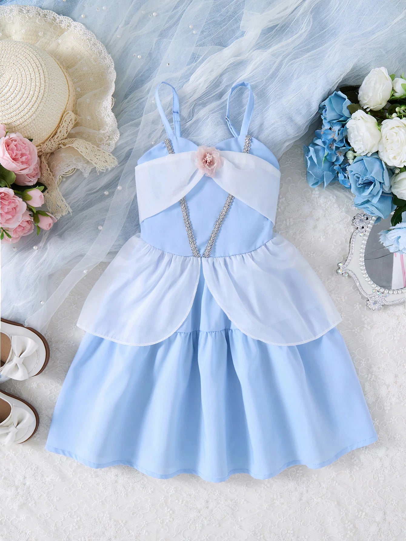 Summer Girl Dress Pink Stripe Suspender Dress Casual Princess Vestidos 2-10Y Children Clothing Sweet Baby Daily Outfits Fashion
