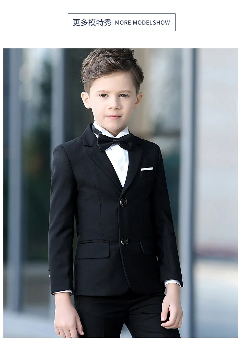 Formal Boys Suit For Wedding Children White Party Blazers Pants Baptism Outfit Kids Costume Gentlemen Teenager Prom Tuxedos Set