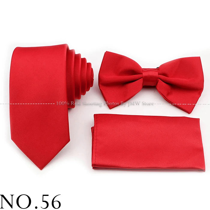 Hot Sale Purple Pink Sage Green Tie Set Polyester Necktie Bowtie Cufflink Brooch For Groom Suit Wedding Cravat Shirt Accessory