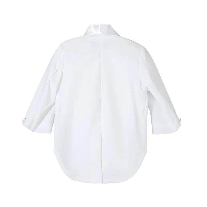 Boys Wedding Birthday Party Blazer Tuxedo Baby Boy Christening Outfit Coat Shirt Pant Vest BowTie Gentleman Suit Baptism Clothes