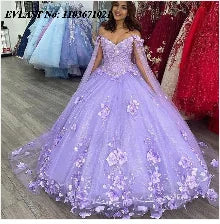 EVLAST Customized Pink Quinceanera Dress Ball Gown 3D Floral Applique Beading Tiered Corset Sweet 16 Vestidos De XV 15 Anos SQ88