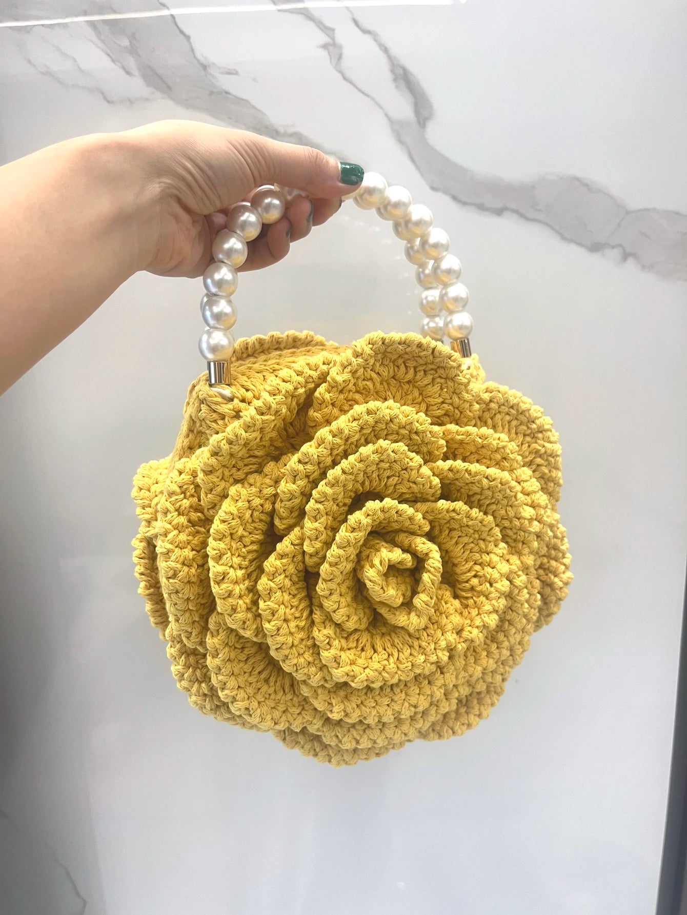 handmade Crochet flower shape Evening clutch Bag Purses and handbag luxury Designer banquet bag Women's bag