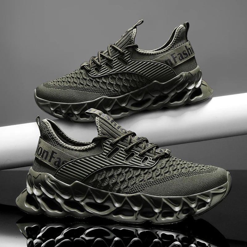 YRZL Sports Men Sneakers 2025 Breathable Mesh Running Shoes Lightweight Comfortable Walking Shoes Male Casual Outdoor Footwear
