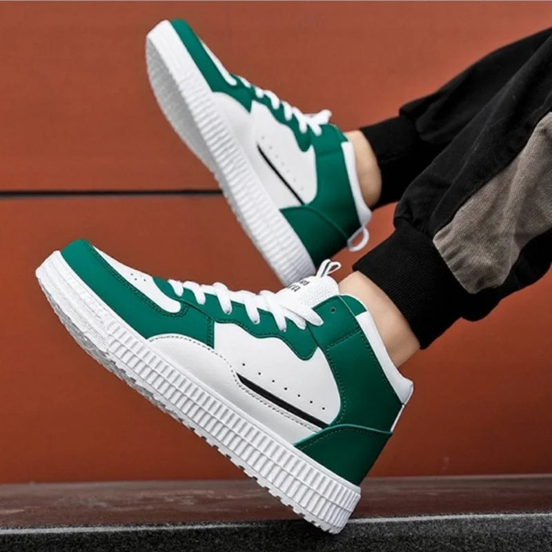 YRZL Mens Sneakers Autumn High Top Shoes Lightweight Non Slip Skatebaord Shoes Unisex Casual Sports Shoes for Man