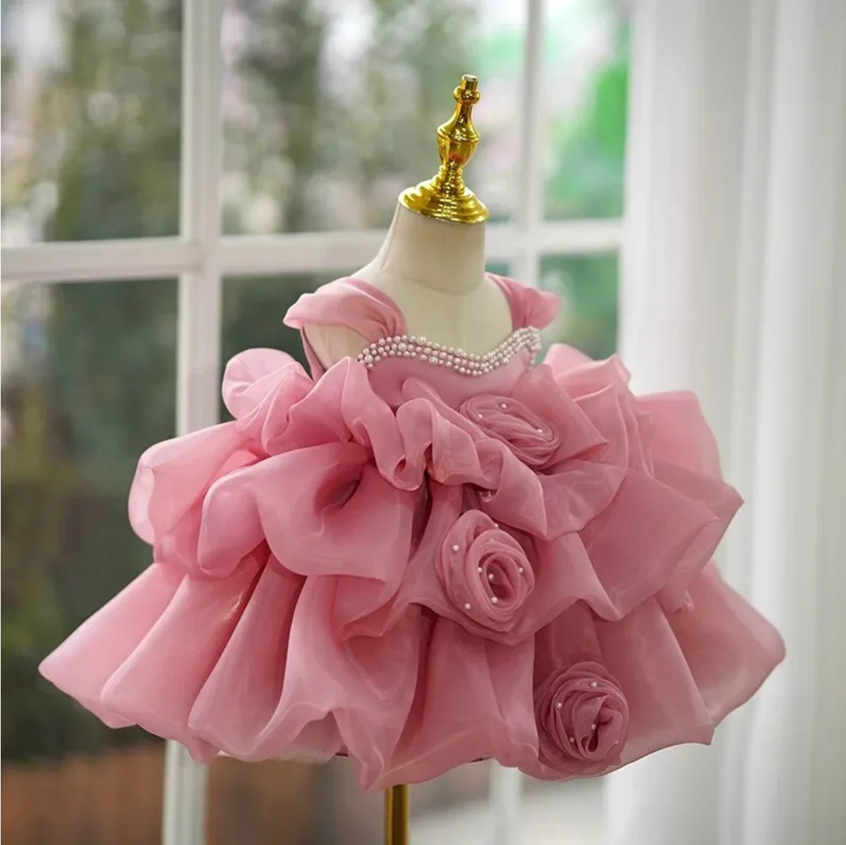 Baby Girl or Boy's Flower Princess Dress Birthday Party Formal Wedding Flower Princess Banquet
