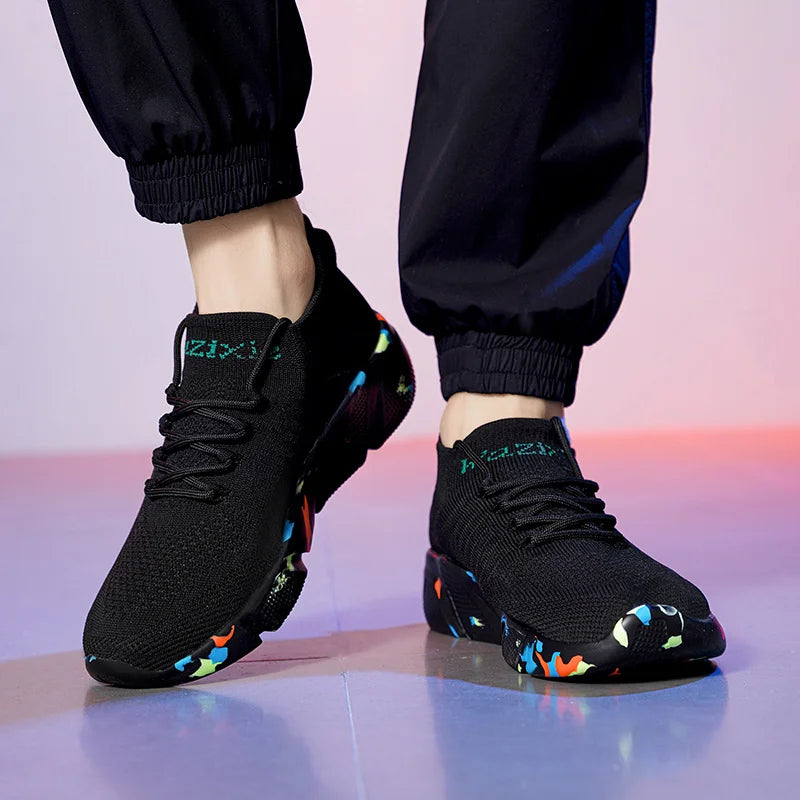 Lover Sneakers Men Women Sock Shoes Lady Plus Size Light Walking Shoes Camouflage Student Shoes Breathable Non-Slip