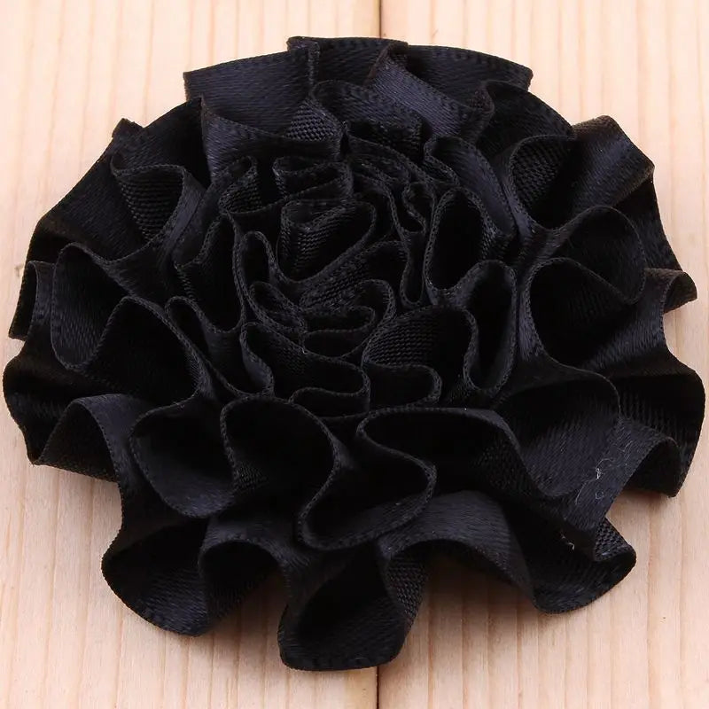 10PCS 5.5CM Satin Artificial Lace Fabric Wedding Dress Chiffon Flowers Bride Clothes Headwear Decoration
