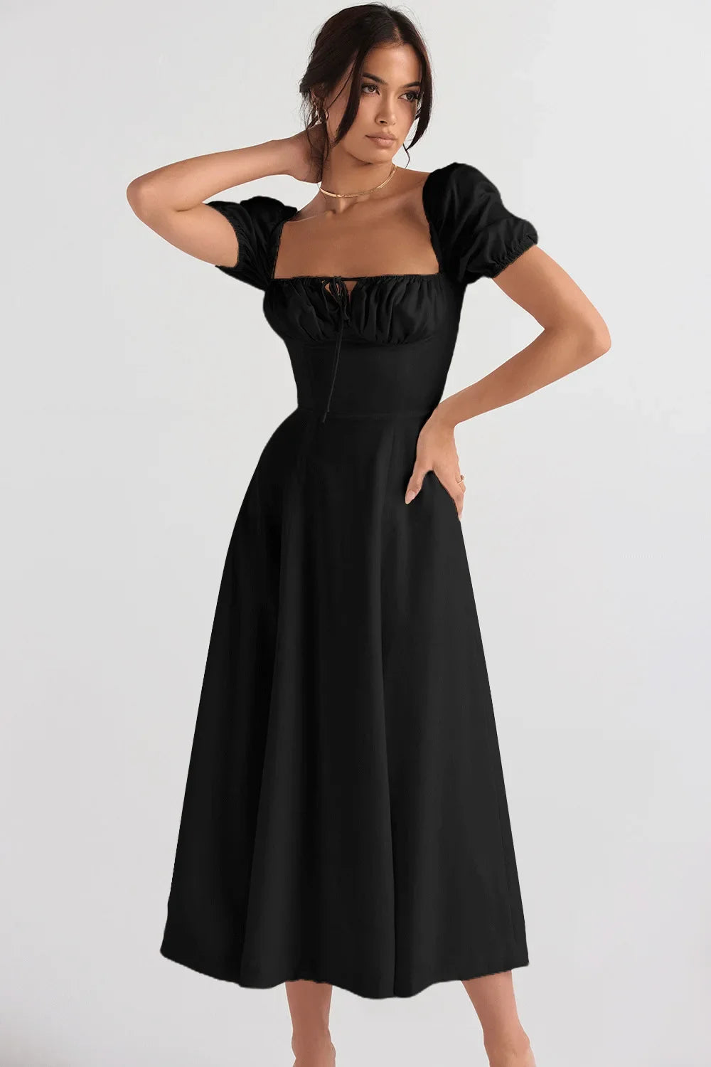 Women Beach Vacation Dress French Lazy Style Dress-Solid Color Or Printed Multi-Color Spring Summer 2025 New Arrival