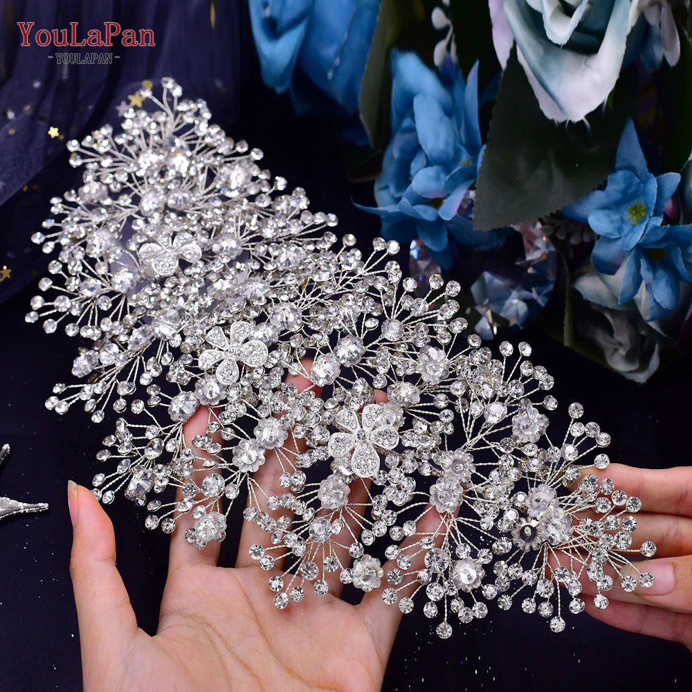 YouLaPan Luxury Women Belts Bling Rhinestone Accessories For Wedding Brides Alloy Flower Belts For Bridesmaid Dresses Sash SH240