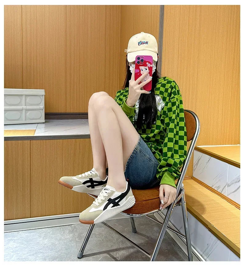 Women Sneakers 2025 New Sports Shoes for Women Fashion Comfort Sneakers All-match Thick Sole Lightweight Casual Running Shoes