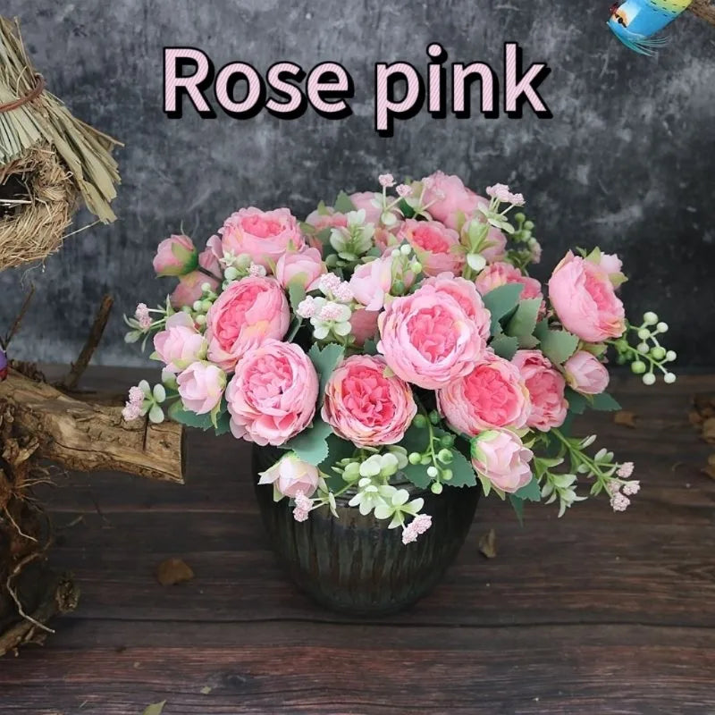 Artificial Flowers Silk Peony Wedding Bridal Bouquet Home Table Outdoor Garden Archway DIY Gift Room Decoration