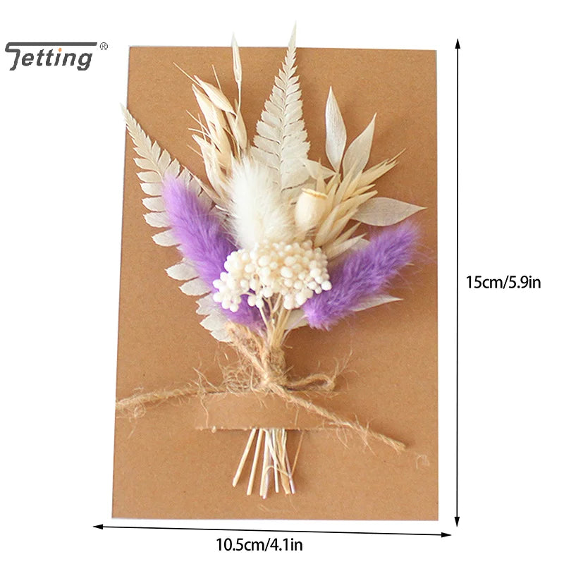 Mini Natural Dry Flowers Bouquet Bridesmaid Boutonnieres Christmas Wedding Decor Valentine's Day DIY Floral Materials