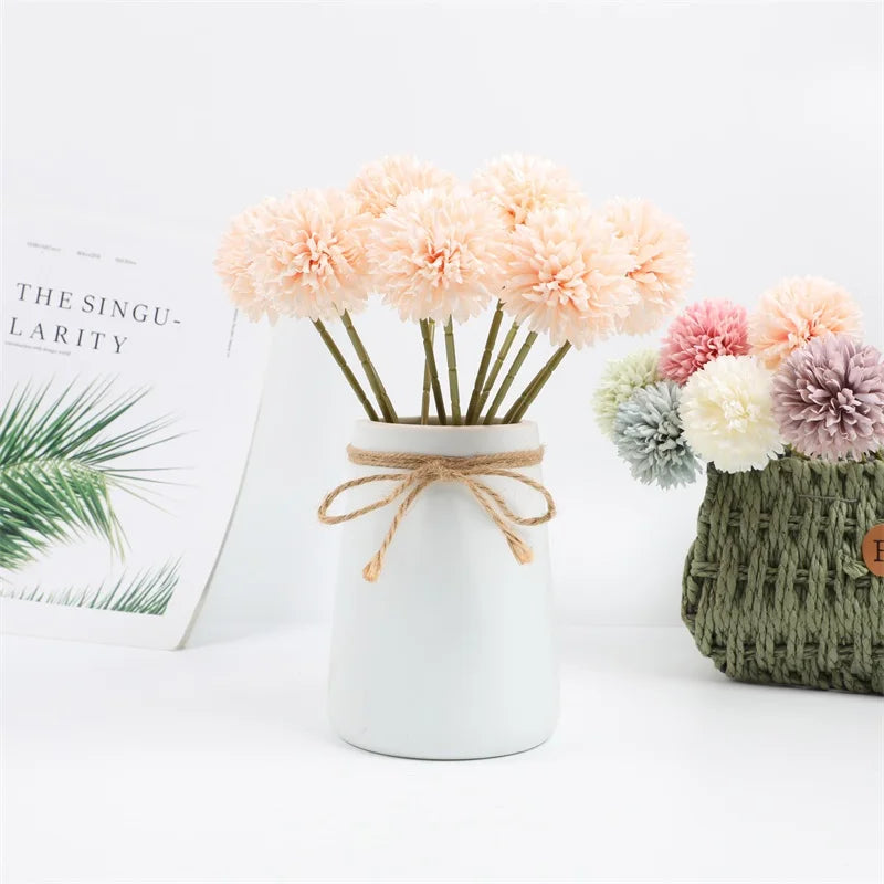 Artificial Flowers Hydrangea Bouquet Wedding Decoration Fake Flower Craft Home Room Vase Decor Accessories Center Table Ornament