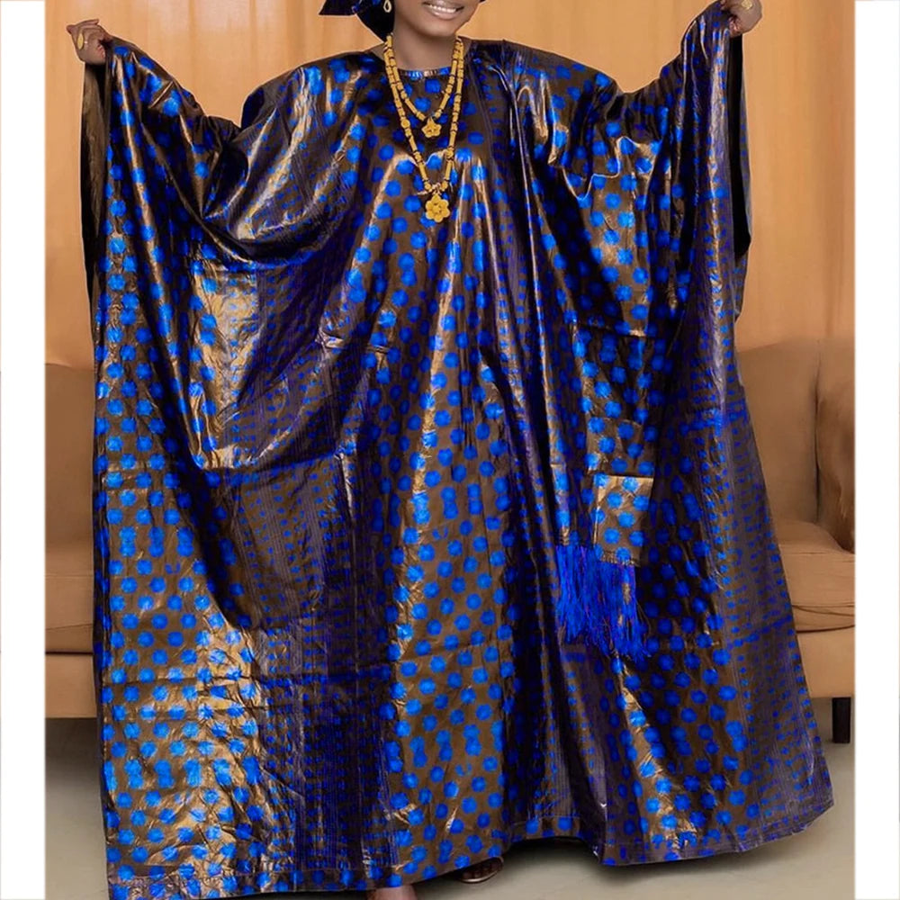 African Printed Riche Long Dresses For Nigeria Women Ankara Wedding Dashiki Robe Boubou Clothing Women Long Dress Guipure Robe