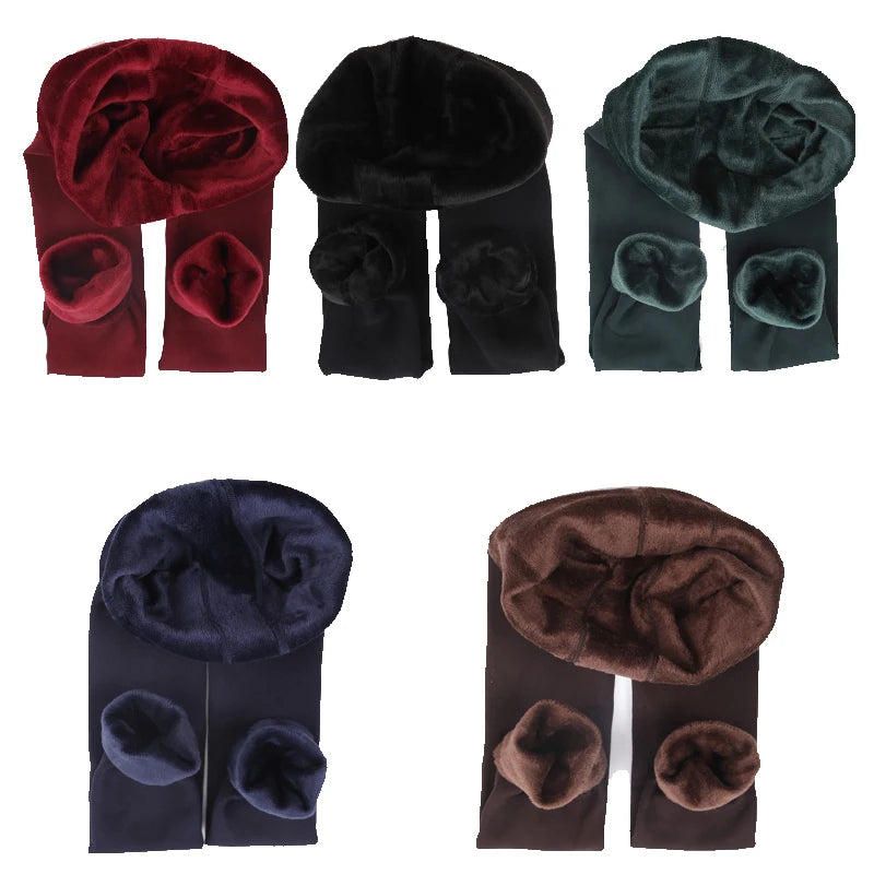 Winter Leggings Knitting Velvet Casual Legging High Elastic Lady's Warm Pants Skinny Pants for Women Polar Pantyhose