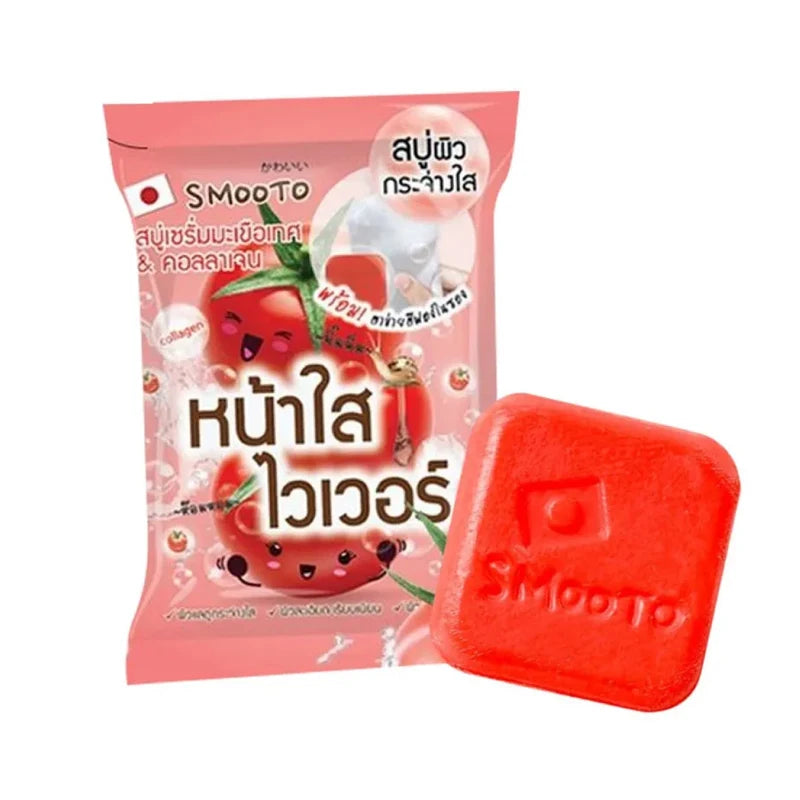 Smooto Tomato Collagen Serum Clear Fade Acne Scars And Black Spots Bright White Skin Brightening Smooth Soft 60g