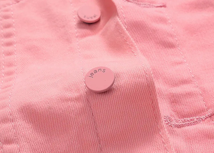 Men Pink Denim Jackets Outwear Slim Fit Denim Coats New Fashion Male Cotton Casual Jeans Jackets Streetwear Jean Coats Size 4XL