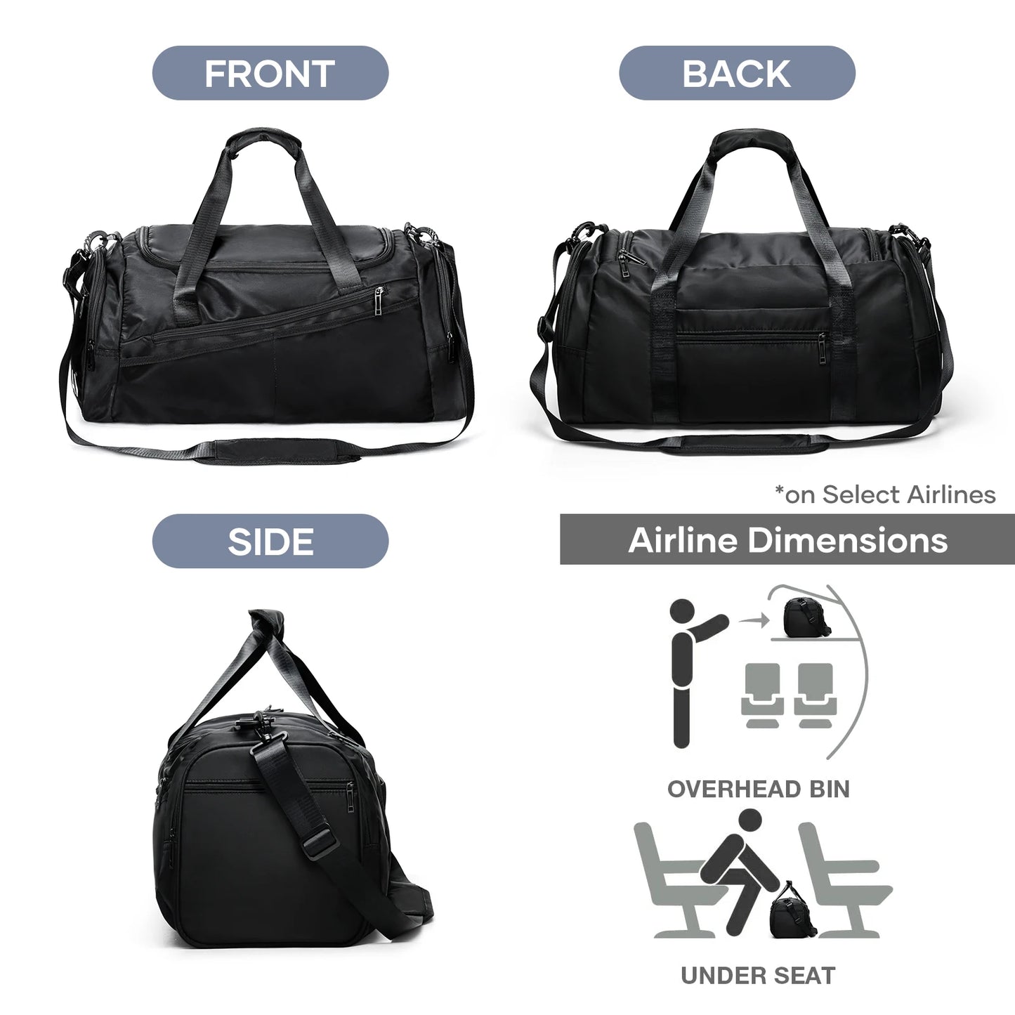 Trendy Large Capacity Short Distance Travel Bag, Portable Dry Wet Separation Sports Backpack Gym Yoga Shoulder Bag, Storage Bag