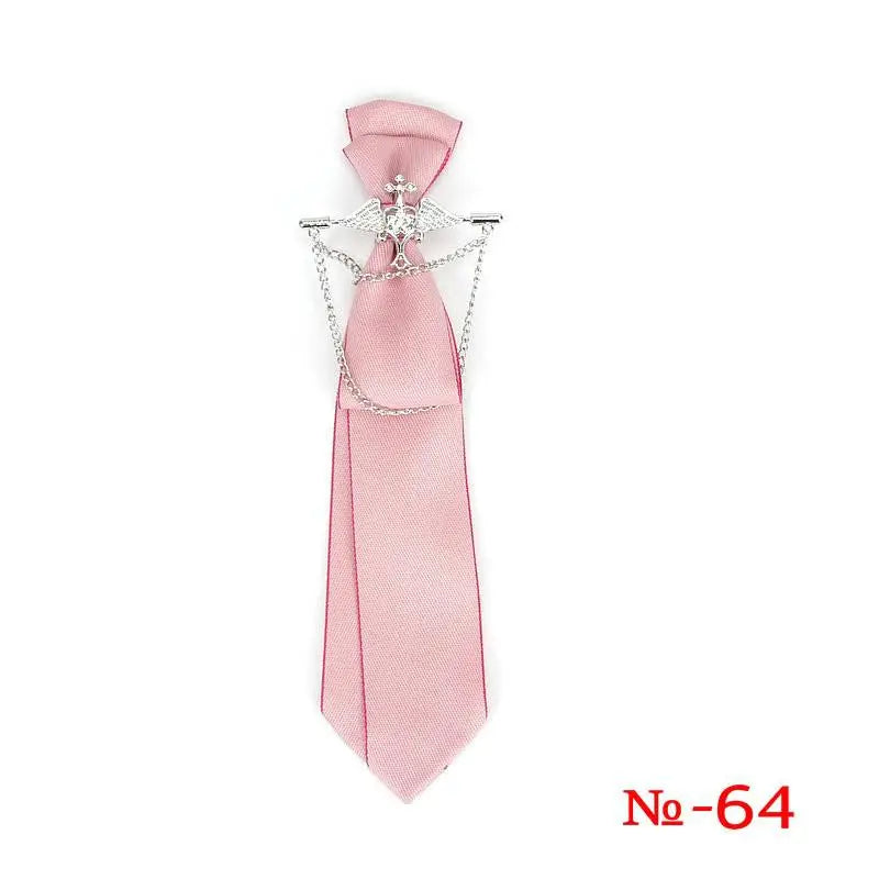 Retro Fabric Ribbon Rhinestone Black Bow Tie Collar Bowkont Cravat School Girl Boys Gifts for Women Clothing Jewelry Accessories