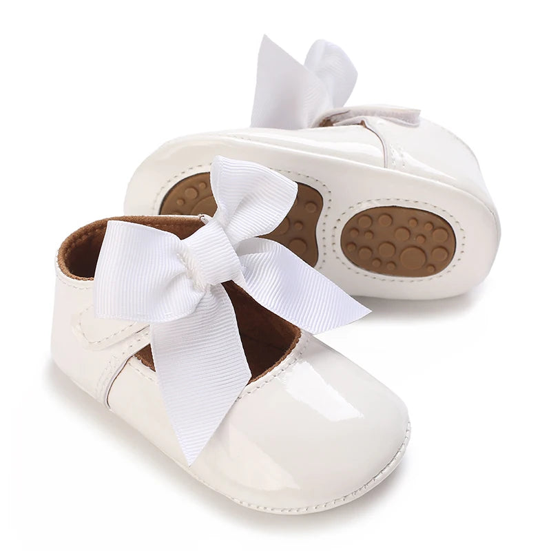 Cute White Lace Baby Girl Princess shoes Baby Moccasins Moccs Shoes Bow Fringe Rubber Soled Non-slip Footwear Crib Shoes