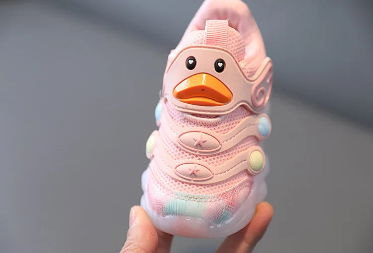 Baby Shoes with Lights on Women New Breathable Mesh Soft Soled Baby Walking Shoes Children Sports Luminescent Shoes Boy Newborn