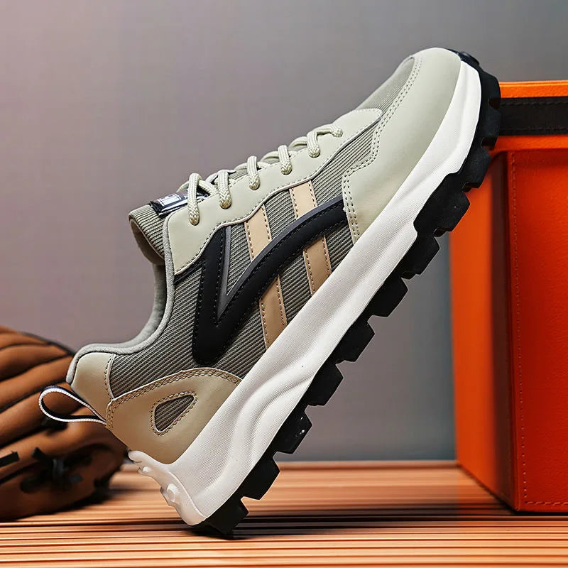 Man Trend 2024 High Quality Shoes Men's Outdoor Sneakers Breathable Running Shoes Thick Soled Mesh Sport Sneakers