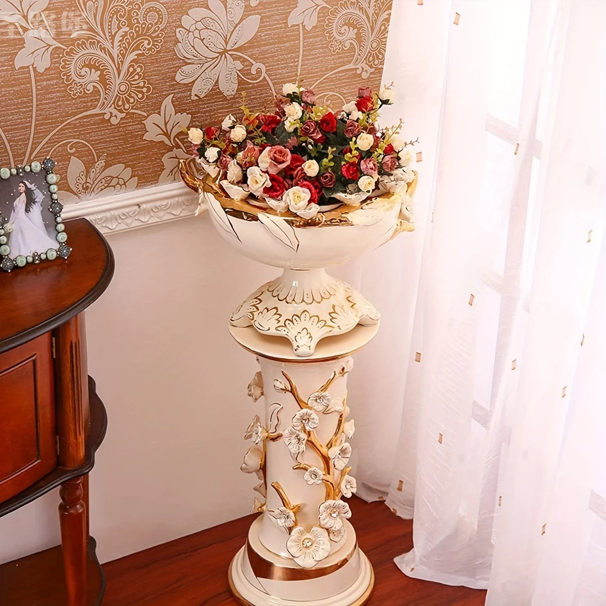 7 Forks 21 Heads Artificial Flower Silk Rose High Quality Christmas Wreath Wedding Bouquet Home Arrangement Vase bridal bouquets