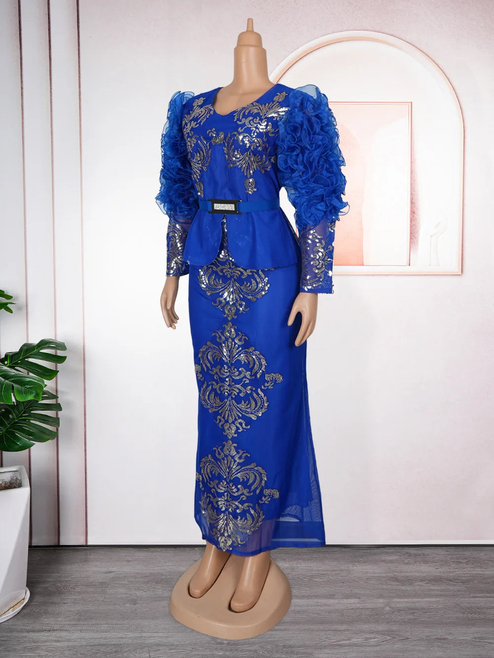 African Dresses for Women 2025 Fashion Plus Size Sequin Evening Party Long Dress Dashiki Ankara Outfits Robe Africa Clothing