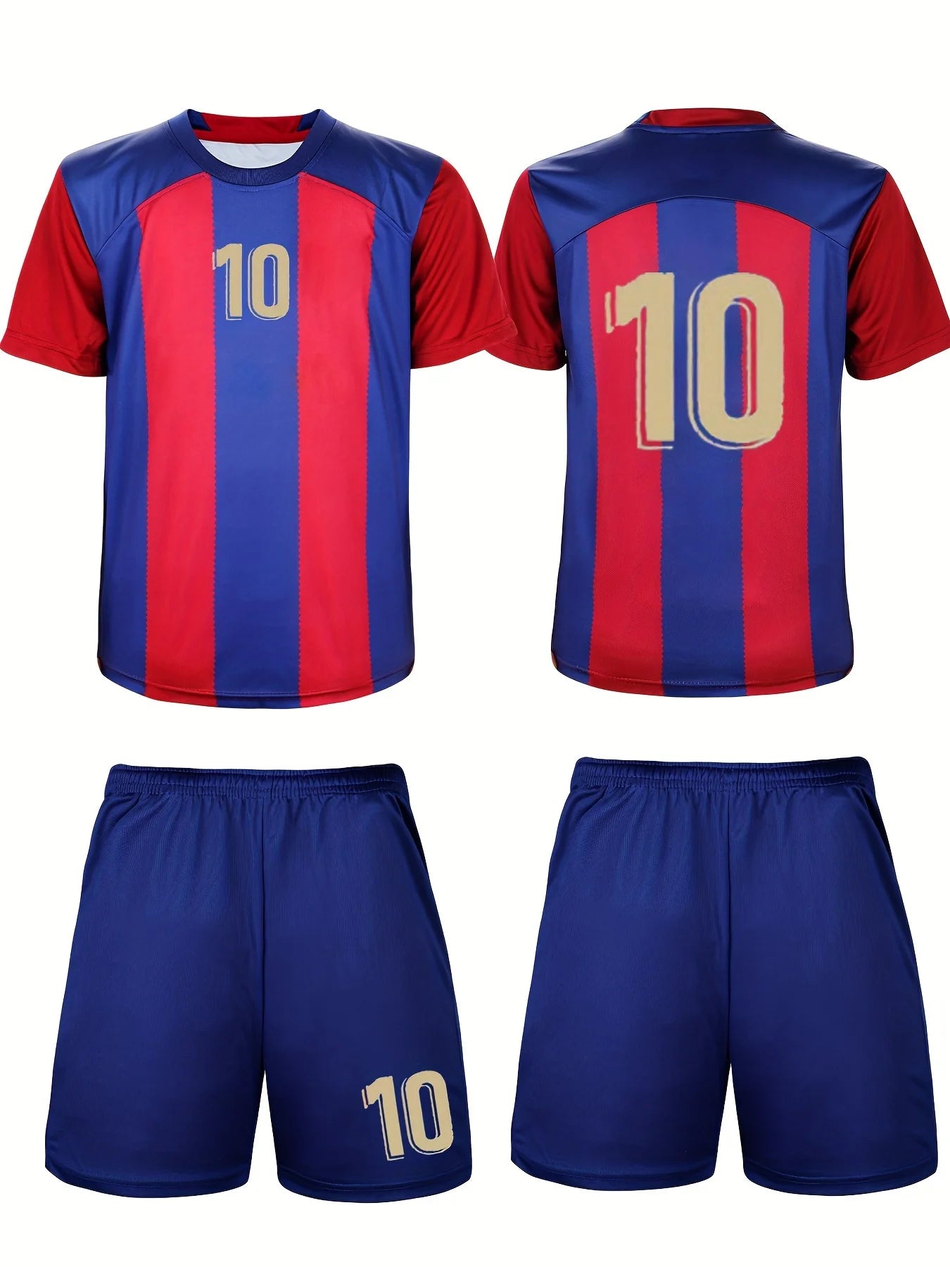2025 Summer new children's set Retro jersey T-shirt Blazer Children's casual short sleeve T-shirt HD 3D printed breathable set