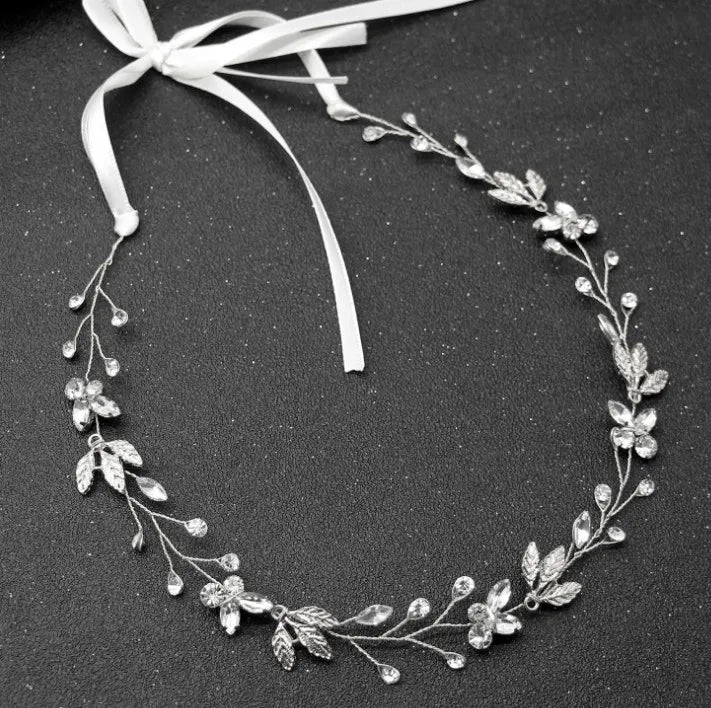 Bridal Bridesmaid Flower Girls Diamante Crystal Pearl Headband Rhinestone Wedding Prom Tiara Women Hair Accessories