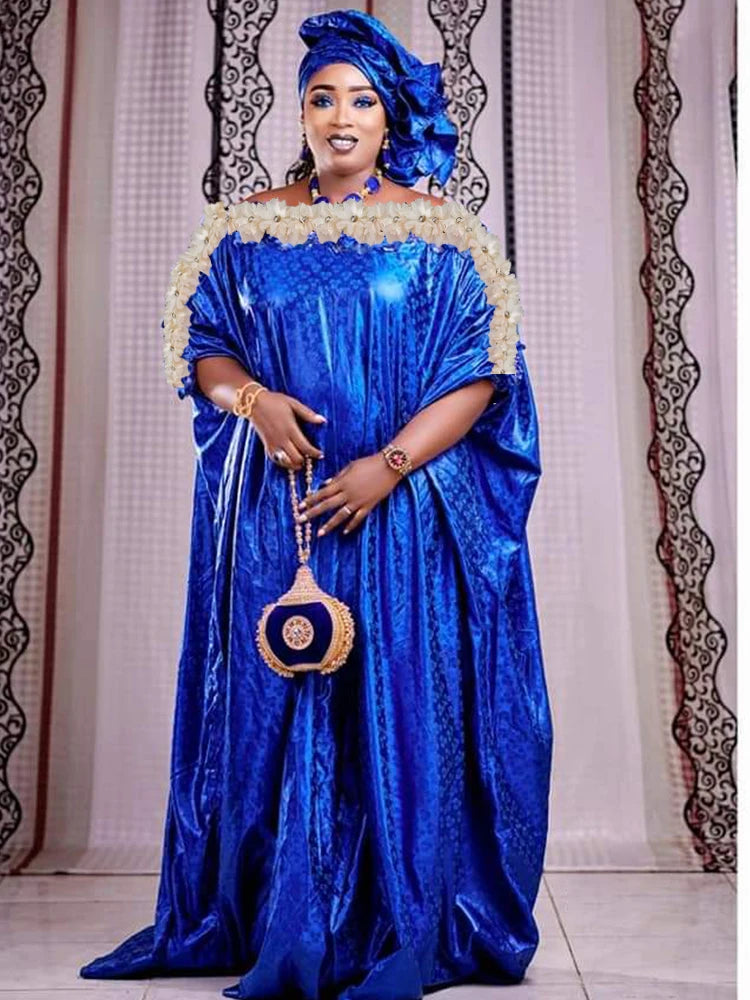 Bazin Riche Turkey Dresses 2023 African Dashiki Robe For Gambia Guinea Traditional Wedding Party Clothing Basin Long Dress