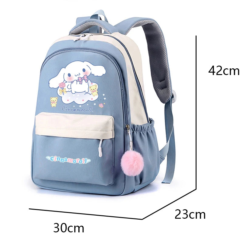 Cinnamoroll Backpack Children Girls Boy Sanrio Schoolbag Kawaii Student Back To School Rucksack Teen Kids Gift Women Travel Bags