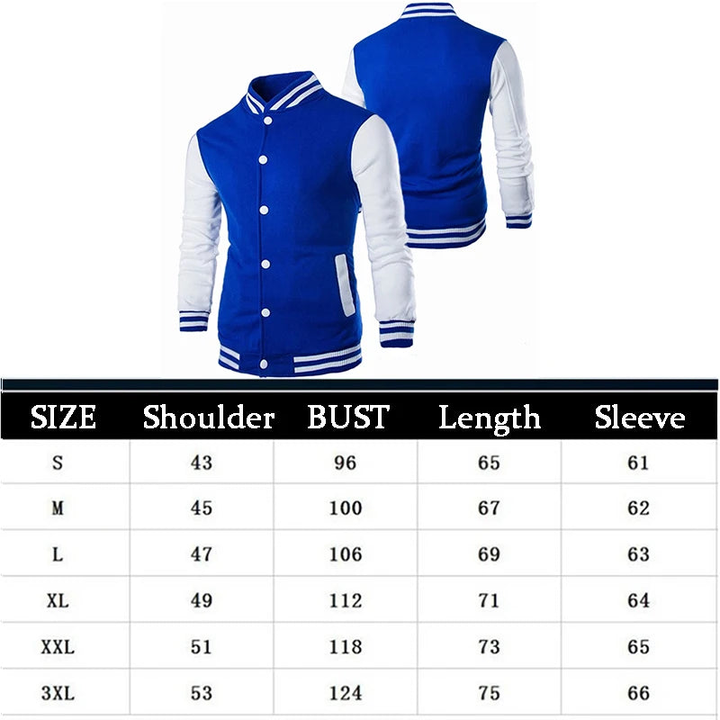 Mens Jacket Baseball Suit 2023 Hot Sale Four Seasons Fashion Coats University Varsity Splicing Couple Casual Korean Clothes