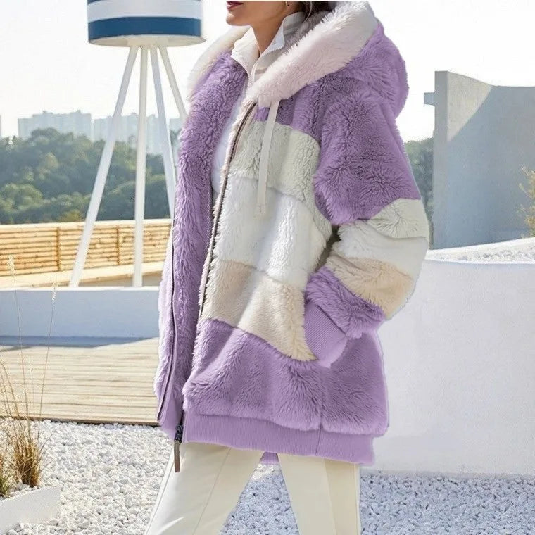 2025 Women's Warm Coats Jackets for Autumn Winter Long Jacket Warm Thick Fleece Faux Fur Coat Plush Teddy Woman Fur Coat Female