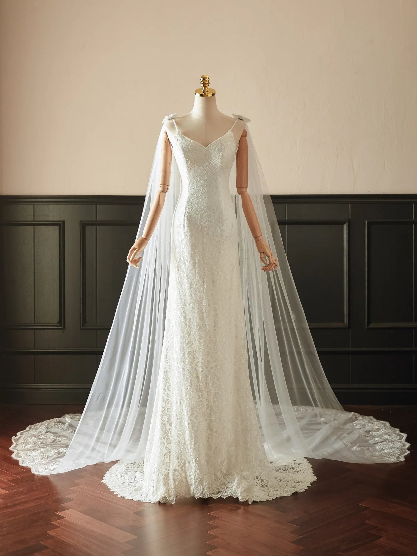 Appliques Long train Drag Tulle Wedding Dress Shawl Long Prom Party Wrap Bolero Cape Bridal Wrap Customized